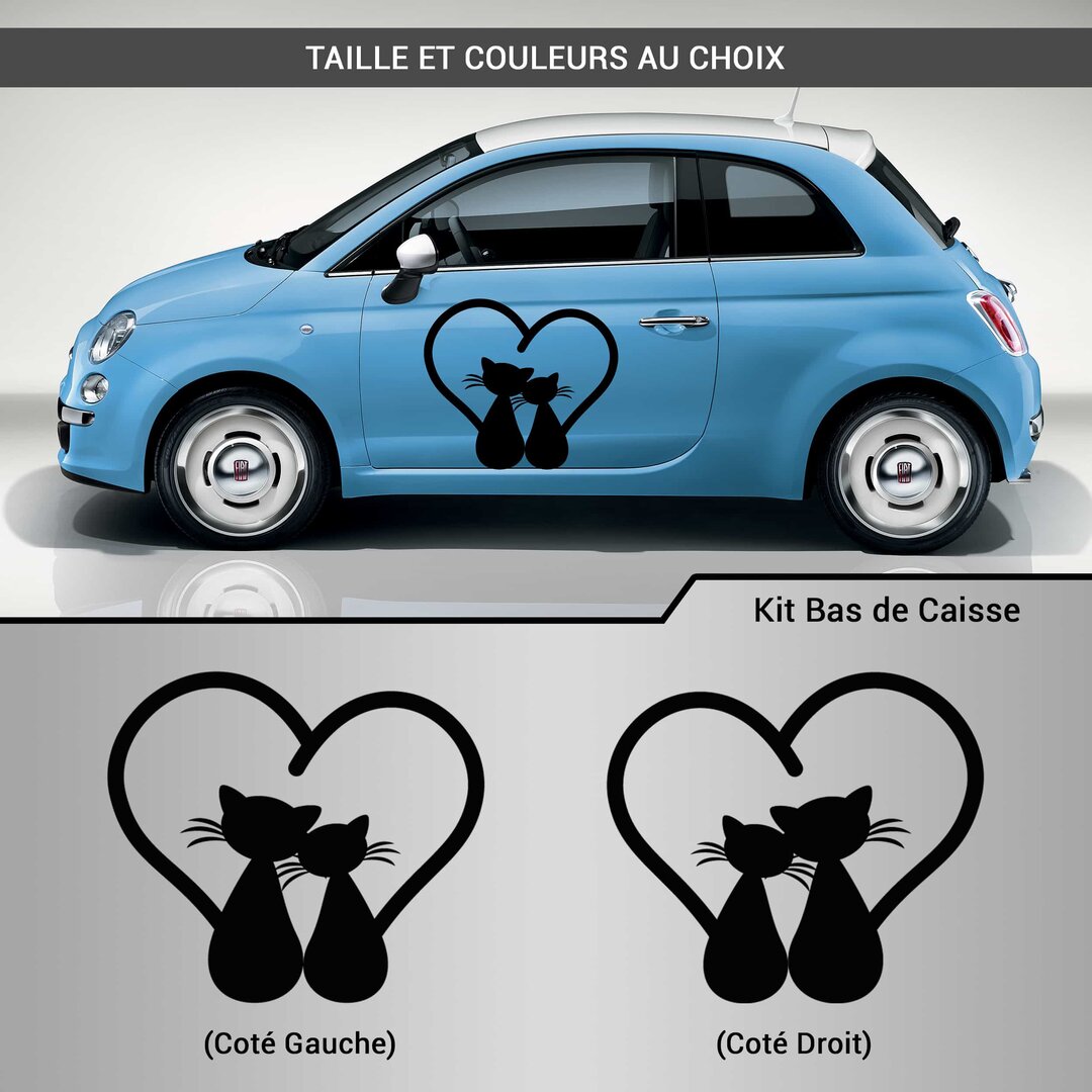 UTMACH 6 Pièces Stickers Voiture Simons Cat Autocollant de Réservoir