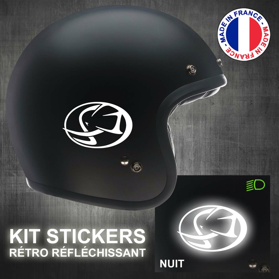 Autocollant Aprilia Factory Réfléchissant - Stickers Casque moto