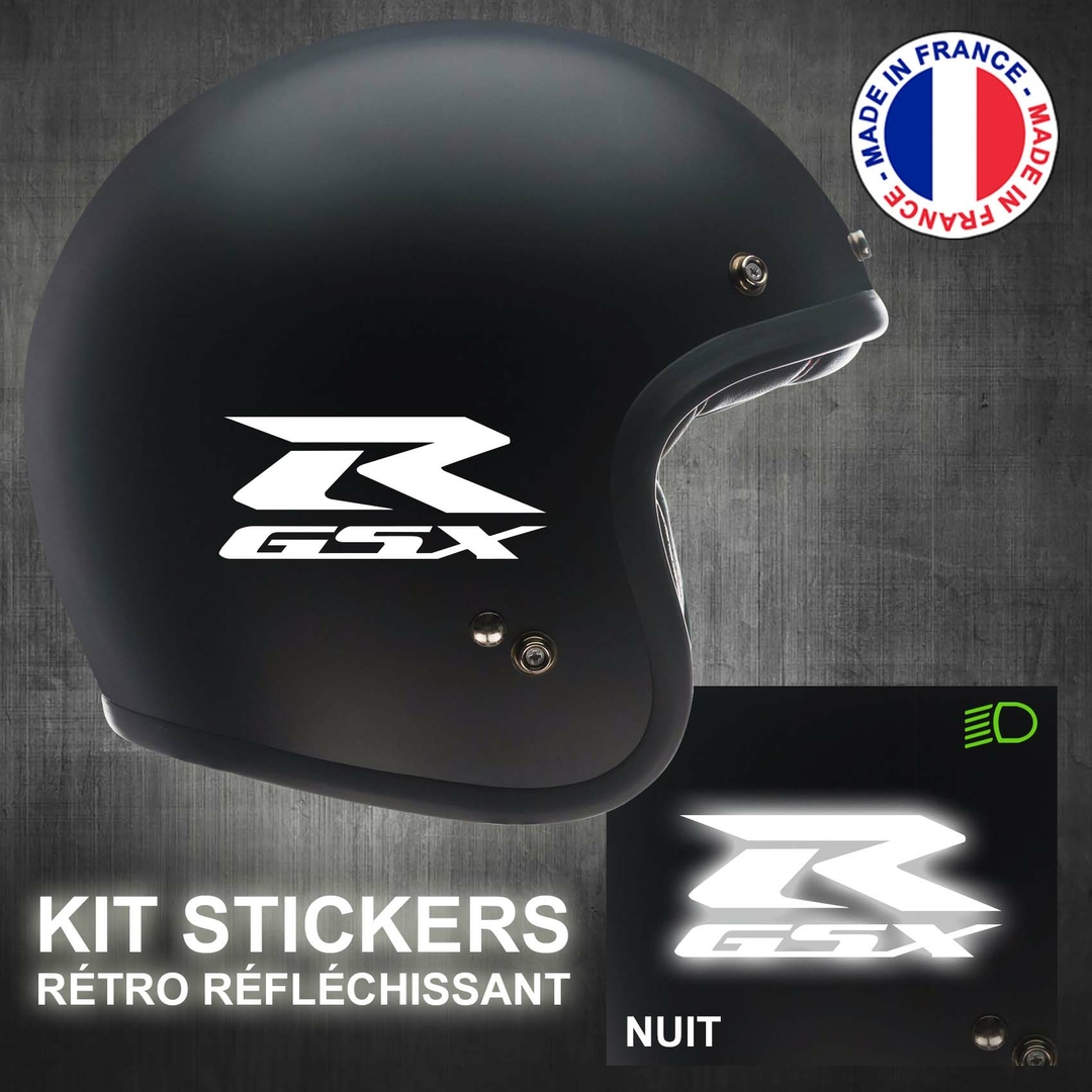 Stickers Casque GSXR Suzuki Réfléchissant Autocollants Moto