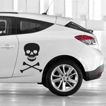 stickers-tete-de-mort-drapeau-ref11cranevoiture-autocollant-crane-sticker-skull-deco-voiture-décoration-auto