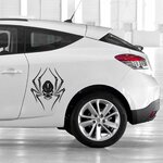 stickers-tete-de-mort-spider-ref15cranevoiture-autocollant-crane-sticker-skull-deco-voiture-décoration-auto