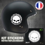 Kit 4 Stickers Retro Reflechissant Suzuki ref3 Casque Moto autocollant 