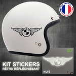 stickers-casque-moto-BMW-retro-reflechissant-ref2-autocollant-vintage-noir-reflective-sticker-casques-securite-adhesif-scooter-ref2bmwcasqueretro