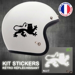 stickers-casque-moto-lion-normandie-retro-reflechissant-ref1-autocollant-noir-reflective-sticker-casques-securite-adhesif-scooter-ref1lionnormandcasqueretro