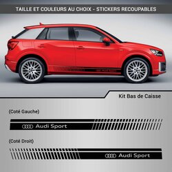Lot De 2 Bandes Décoratives Bas De Caisse Pour Citroën C1 Sport - Autocollants BD107N-3 - Neuf