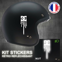 Kit 4 Stickers Retro Reflechissant GPZ 500S ref2; Casque Moto autocollant 