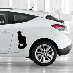 Sticker Chat Déco Pour Voiture, Moto, Portable - Autocollant Mural Moderne Neuf