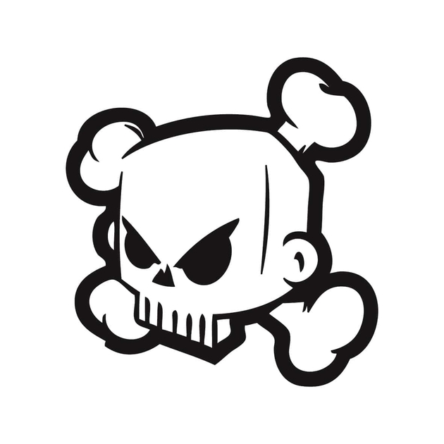 Stickers Skull DC Shoes Autocollant Sponsor et marque