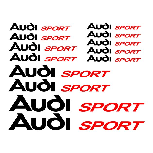 thumbnail image 2 of Audi Sport Black Reflective Mirror Sticker Kit (2pcs) - 10cm Decal For TT 2 of 5