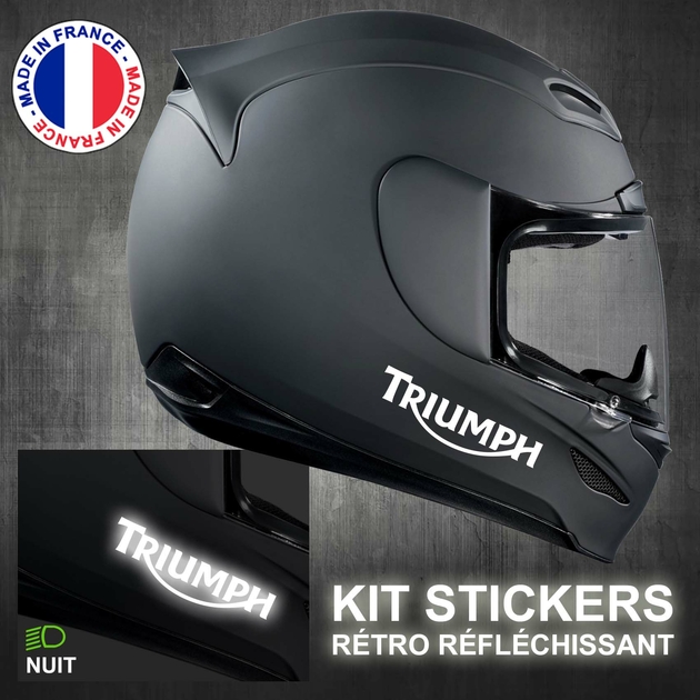 Stickers Casque Moto Triumph Rétro Réfléchissant
