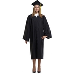 TENUE DE DIPLOME DELUXE TOGE+COIFFE - NOMBREUSES COULEURS - PERSONNALISATION OFFERTE SUR LE COL DE LA TOGE OU LA COIFFE (logo ou texte 1 couleur)