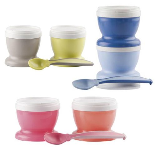 2 Petits Pots Pour Nourriture + 1 Cuillère pour bébé THERMOBABY