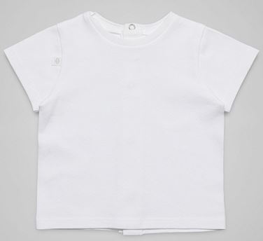 ABSE5-039 -Enesemble tshirt salopette blanc gris - tshirt