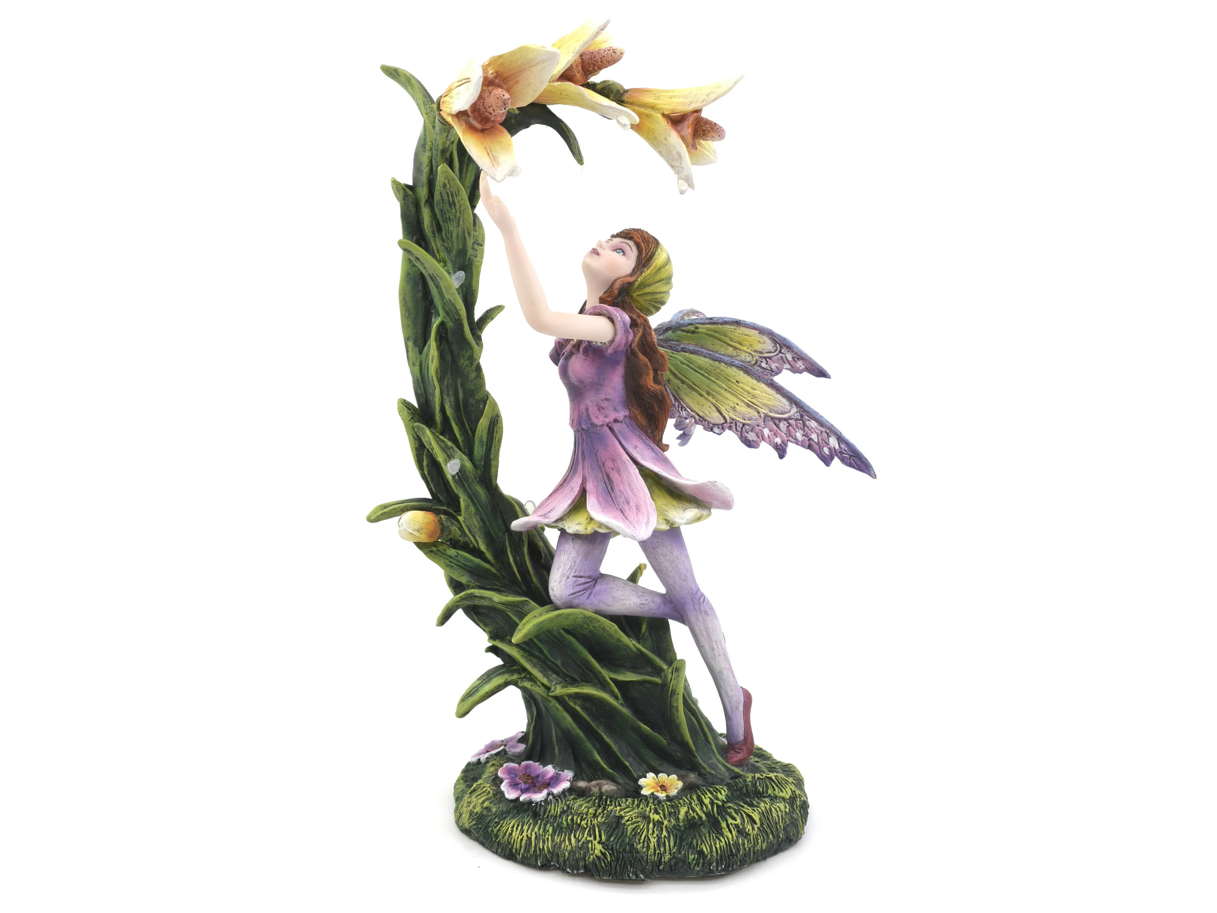 Figurine Elfe - Rosalie En Robe Rose 16 C | Statue De Fée Fée