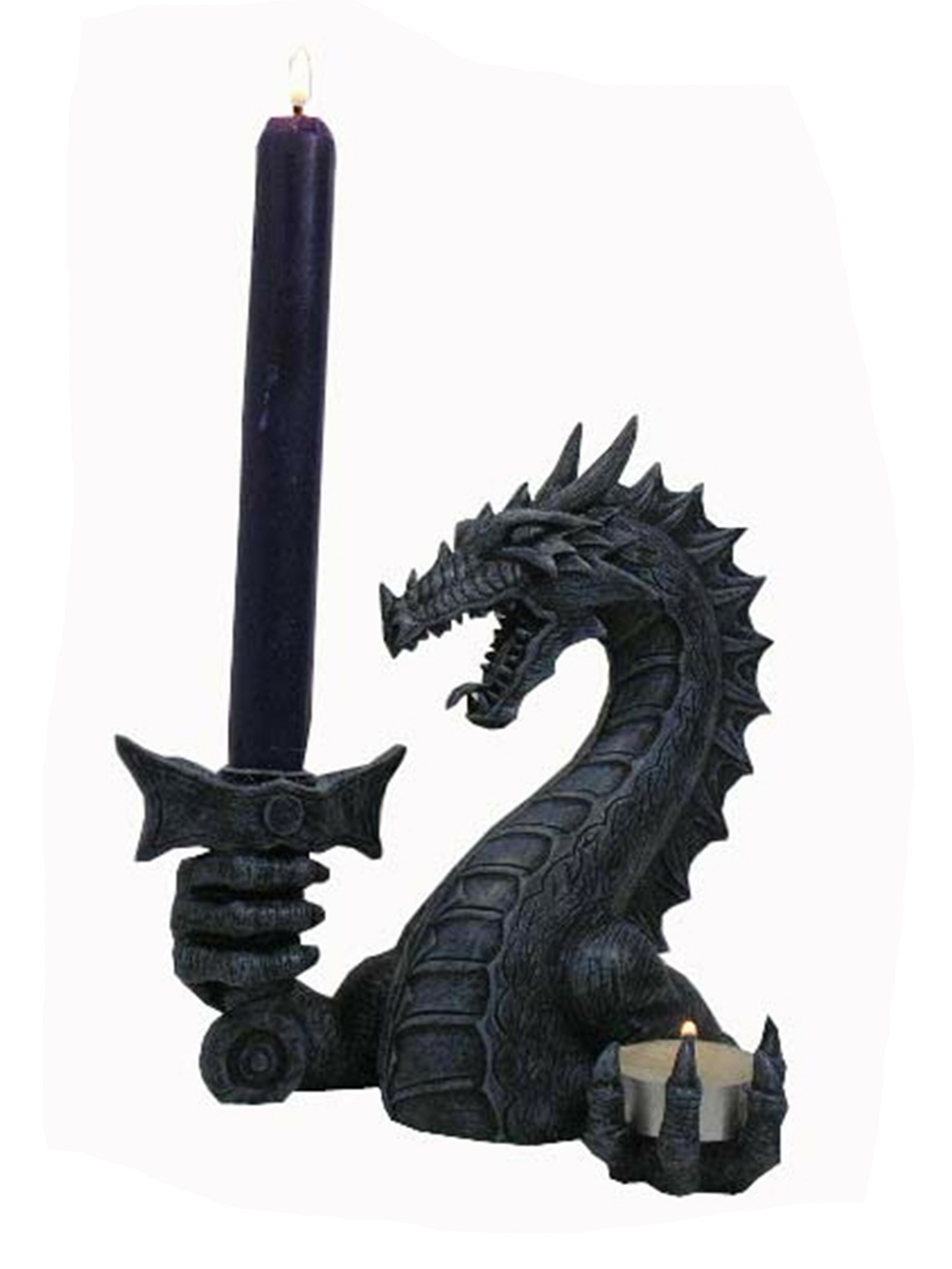 Unbekannt Dragon bougeoir Dragon bougeoir Figurine Gothique Dragon 