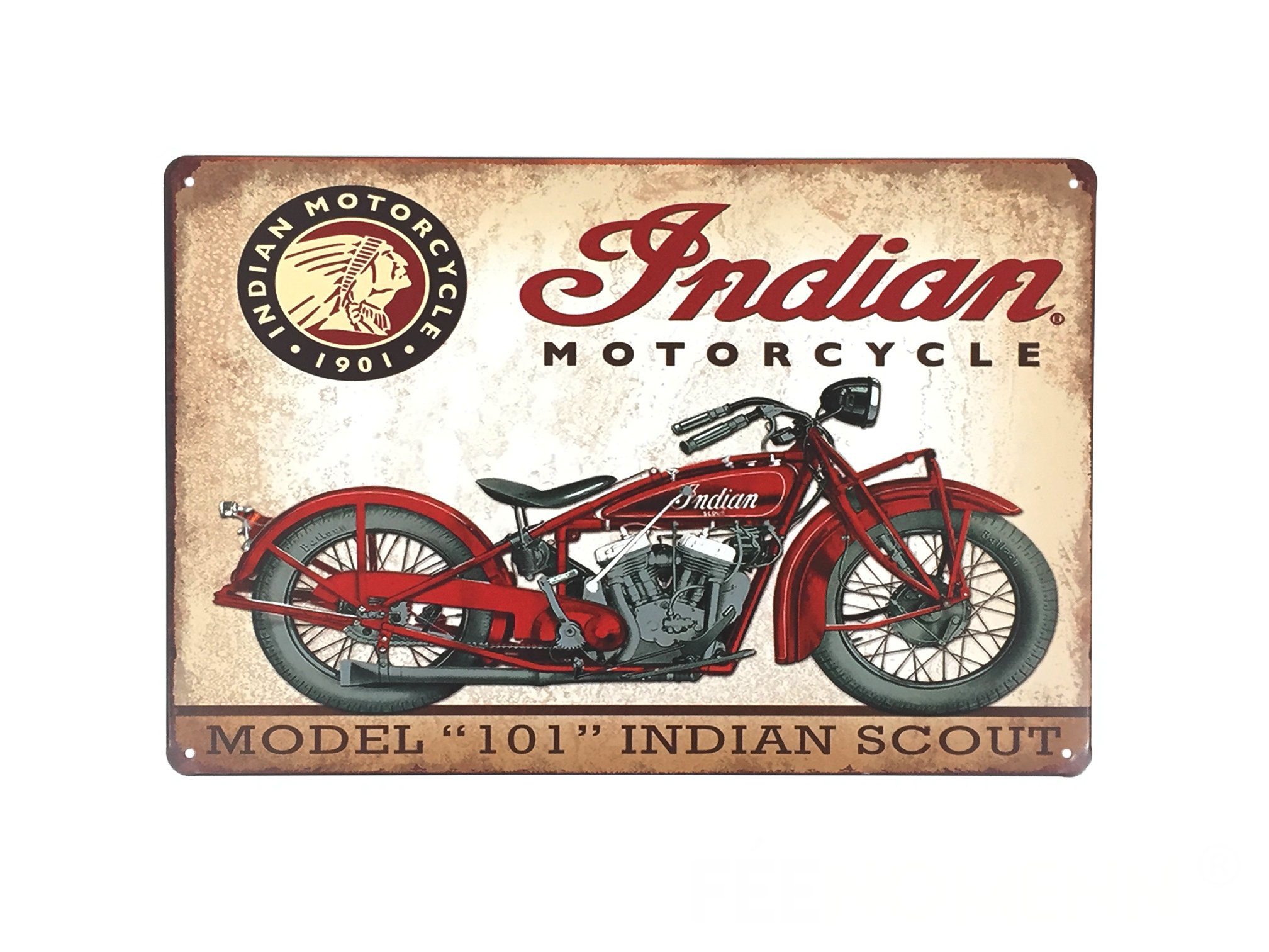 Plaque décoration Moto Vintage - Plaque deco Motos en metal pour mur