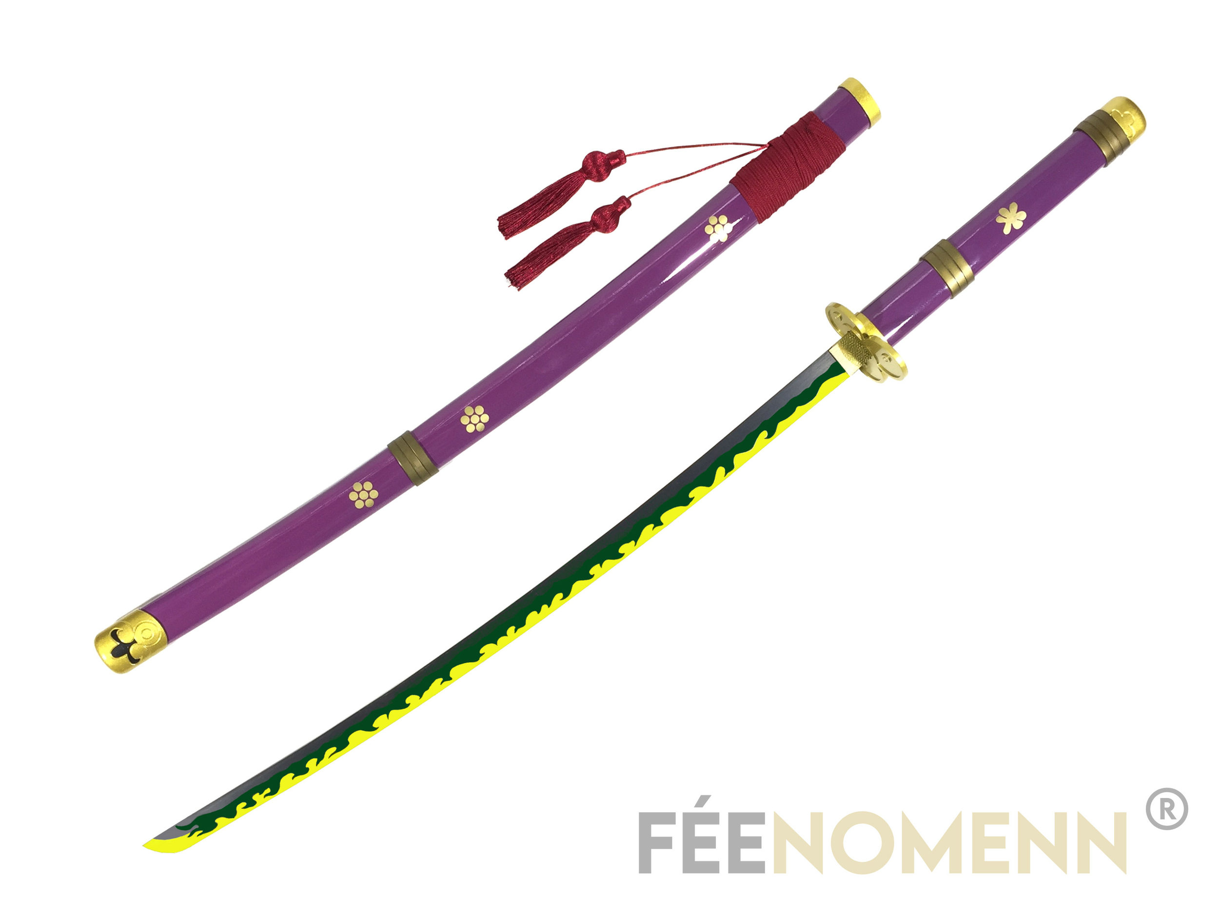 Katana ONE PIECE - ZORO ENMA Version Originale - Lame Bois (SUPPORT  JAPONAIS INCLUS) - DÉCO - ACCESSOIRES/JEUX - JOUETS - FÉENOMENN