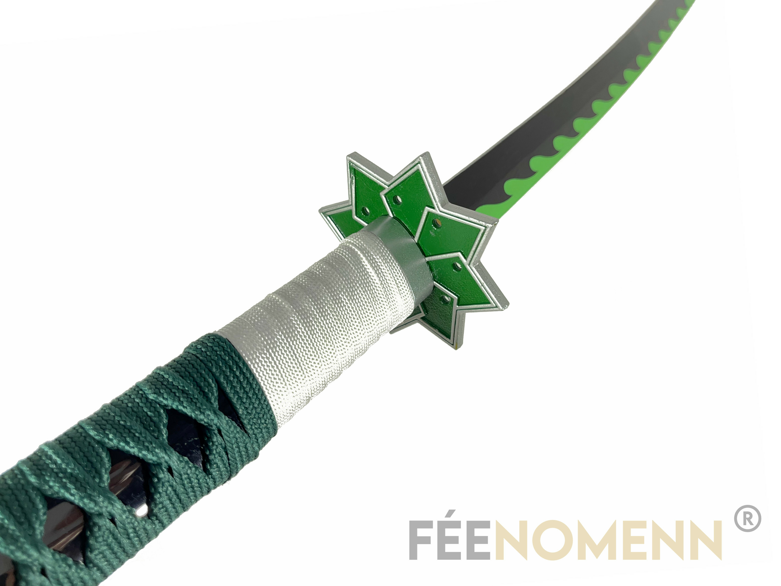 Katana DEMON SLAYER - SANEMI SHINAZUGAWA - Lame Bois (SUPPORT INCLUS