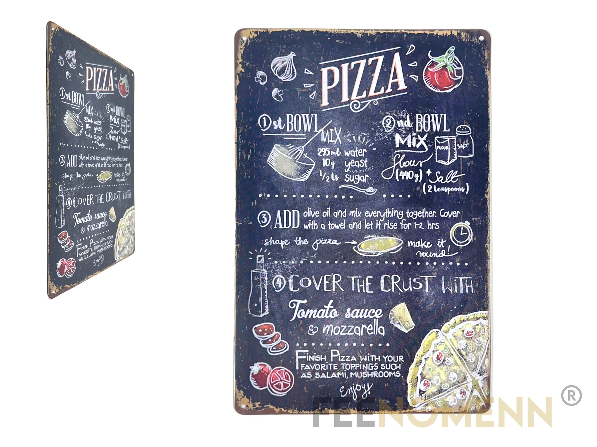 Plaque déco Pizza - Maison/Déco/Les plaques publicitaires -  le-grenier-vintage