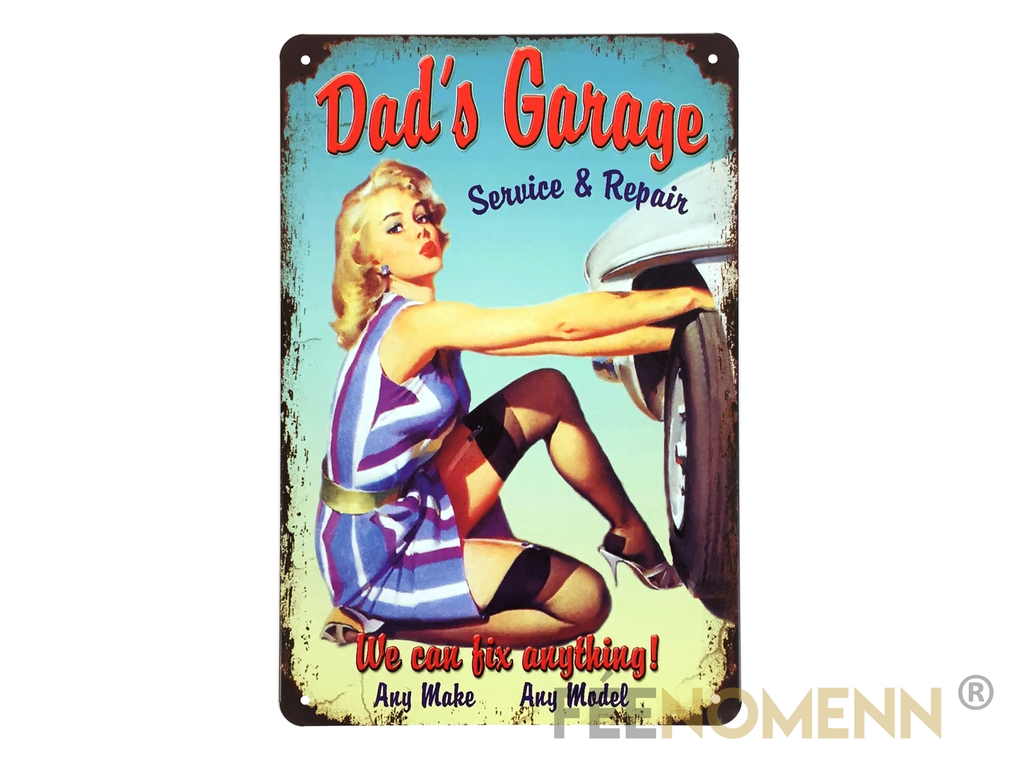 Plaque Métal Déco Vintage - Garage Pin up - Outil dans les Mains  (20x30cm)OBJET DE DECORATION MURALE - Cdiscount Maison