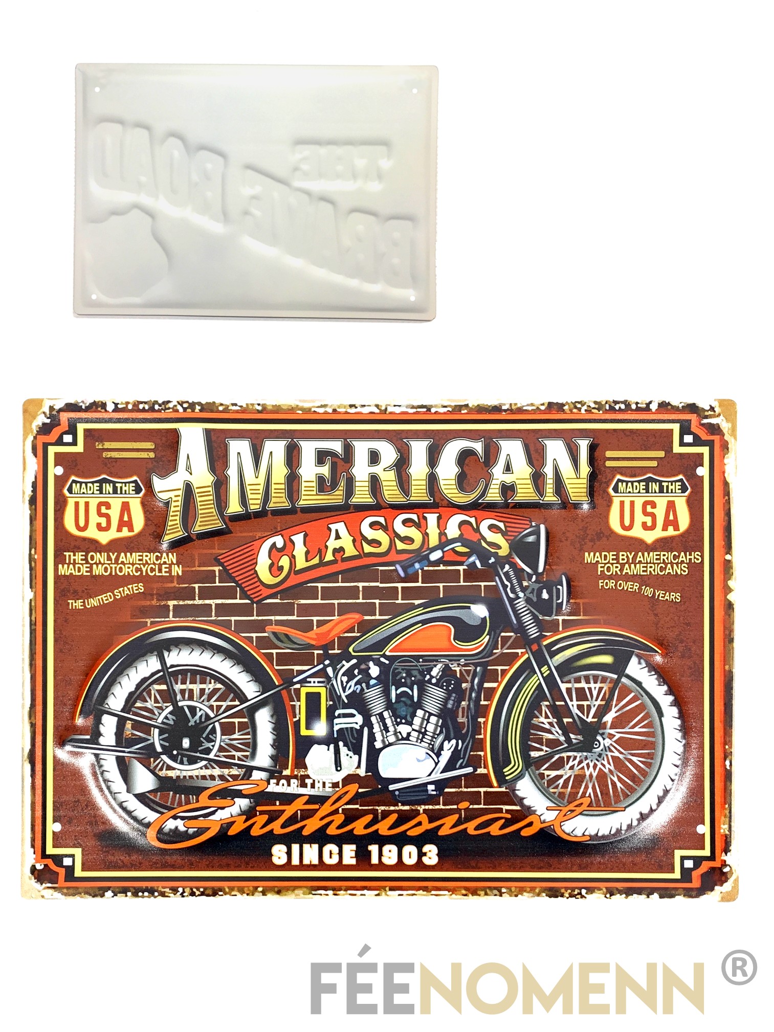 plaque métal vintage AMERICAN CLASSICS