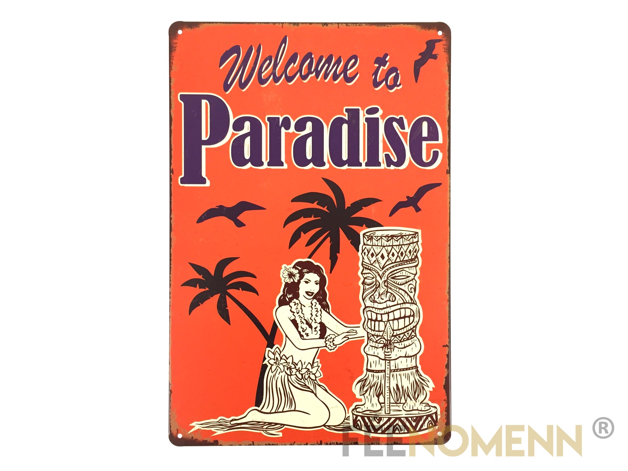 KZIWQ Plaque En Métal, Plaque En Métal Tahiti, Décoration Murale