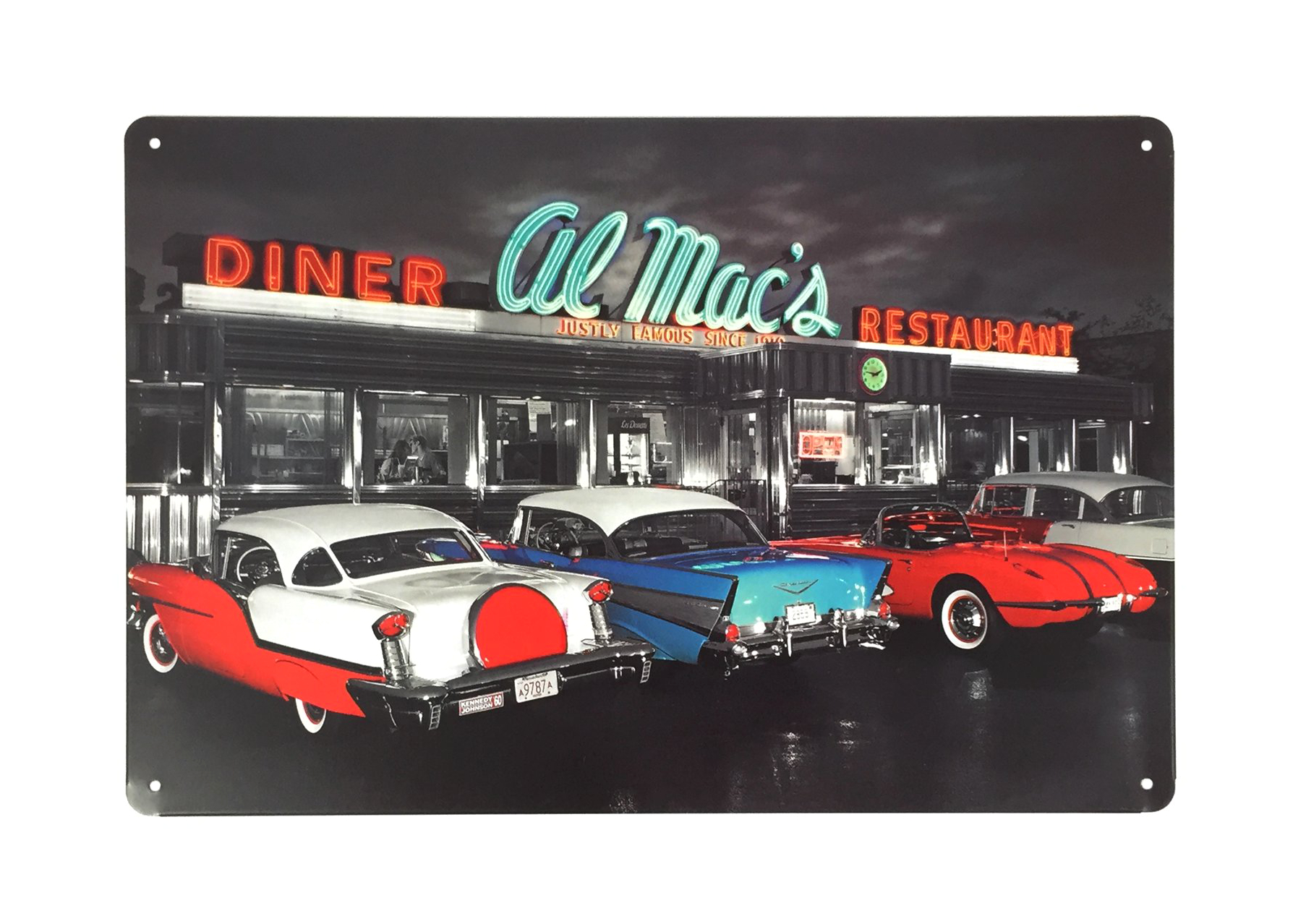 Plaque Métal Déco Vintage Al Macs Diner 20x30cm DÉco Accessoiresplaques Metal FÉenomenn 