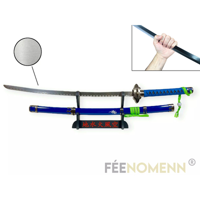 Katana BLUE EXORCIST - RIN - Lame Métal (NON COUPANTE) - SUPPORT JAPONAIS INCLUS