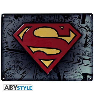 DC COMICS - Plaque métal "Superman" (30x40cm)