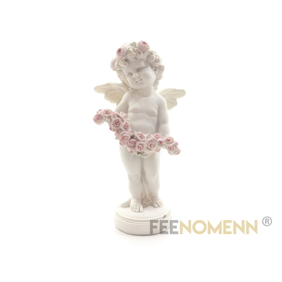 Statuette Ange Fleurs (H24 x L12cm)