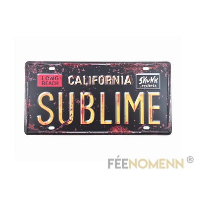 Plaque Métal Immatriculation Vintage - Etat Californie - Sublime California Long Beach (15x30cm)