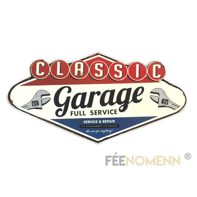 Déco Murale Vintage en Métal - Outils Classic Garage (50x25cm)