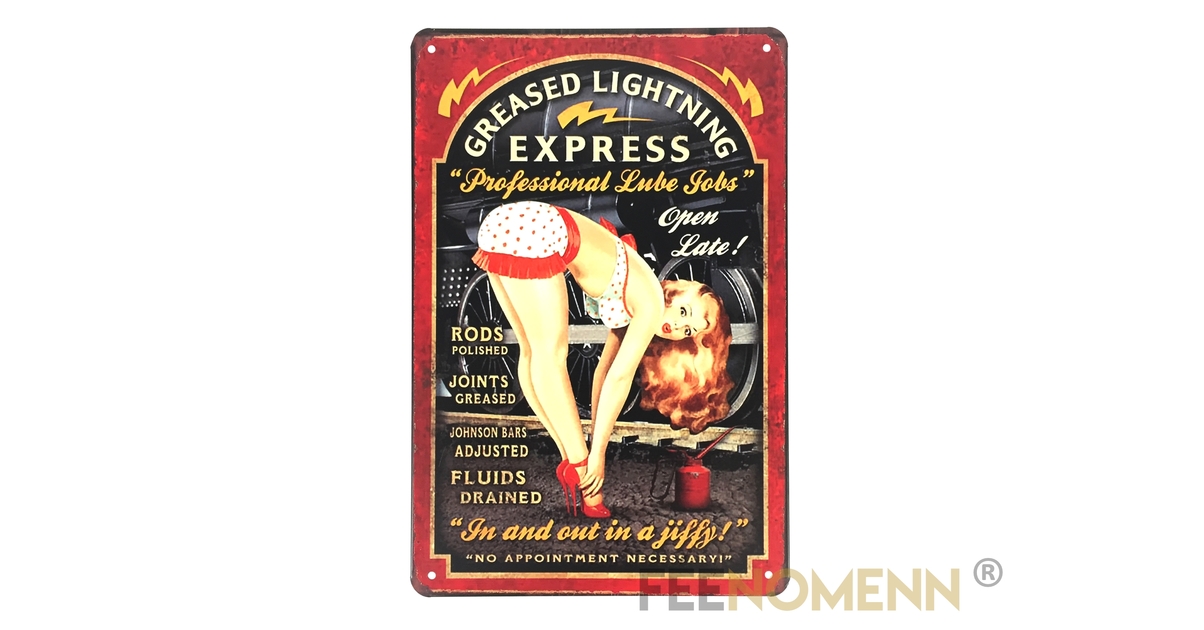 Plaque Métal Déco Vintage - Pin Up Train Locomotive (20x30cm) - DÉCO ...
