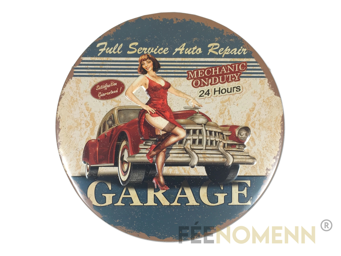 Plaque Dibond Enseigne Toyota vintage, déco garage voiture, décoration