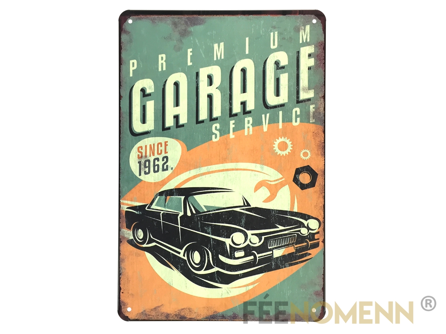 Plaque Métal Déco Vintage Premium Garage Service Since 1962 20x30cm DÉco Accessoires 