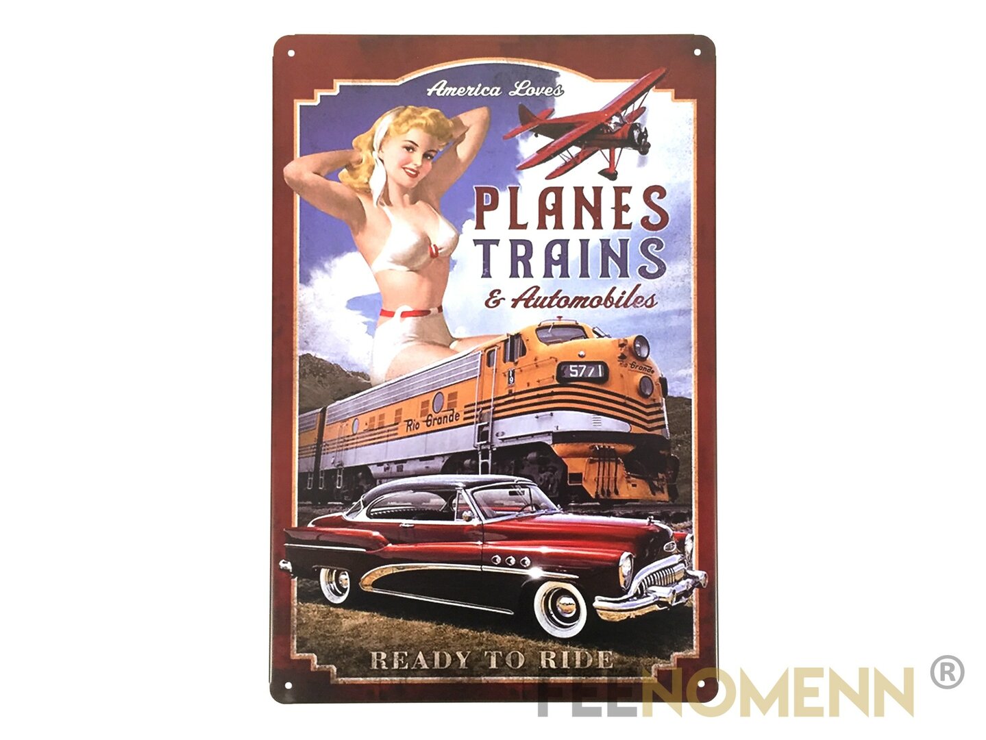 Plaque Murale Vintage En Aluminium – Forme Avion – 30,5 X 20,3 Cm – Décoration Garage, Bar, Salon – Style Rétro - 8