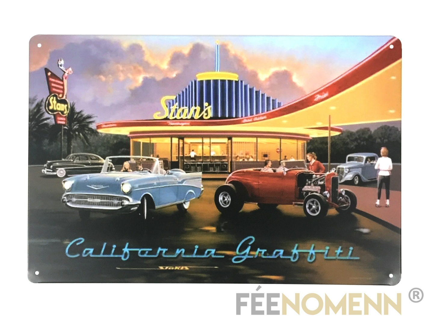 Plaque Métal Déco Vintage Chez Stan Diner Cafe Cruise Nights