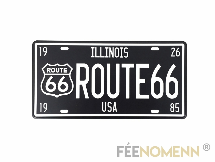 Route 66 Est Date 1926 Plaque en Fer Blanc M/étallique Vintage Affiche dart Mural Peinture De Fer D/écoration Dint/érieur Artisanat Caf/é Bar Magasin Cadeau