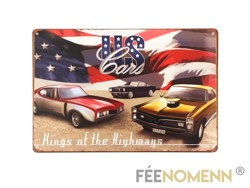 Plaque Métal Déco Vintage US Cars (20x30cm) DÉCO ACCESSOIRES