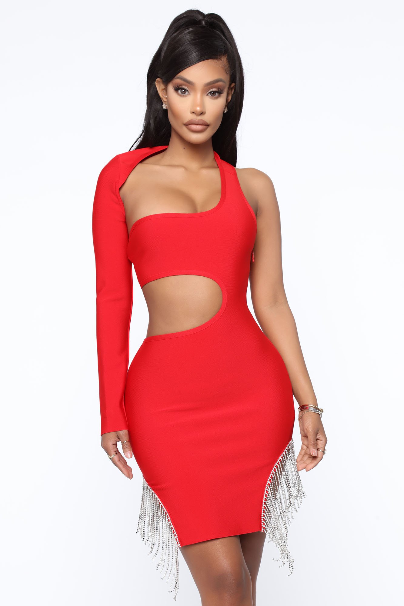Got Me A Stud Mini Dress - Red