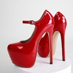 Escarpins-plateforme-en-cuir-verni-pour-femmes-chaussures-Sexy-talons-hauts-rouges-de-17cm-bout-rond