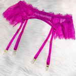 Wholesale-HotPink-Sexy-Lace-Bra-and-Panties-Set-with-Feather-Details-Waist-Details
