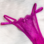 Wholesale-HotPink-Sexy-Lace-Bra-and-Panties-Set-with-Feather-Details-Panty-Details