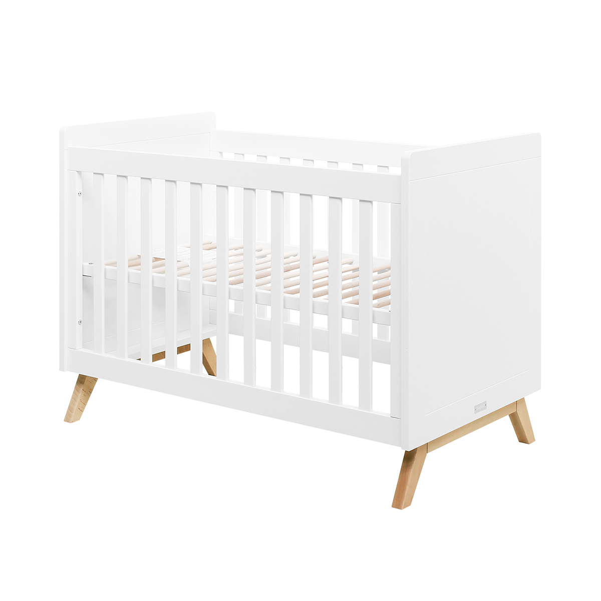 Lit bébé 60x120 Bopita Fenna - Blanc et bois naturel