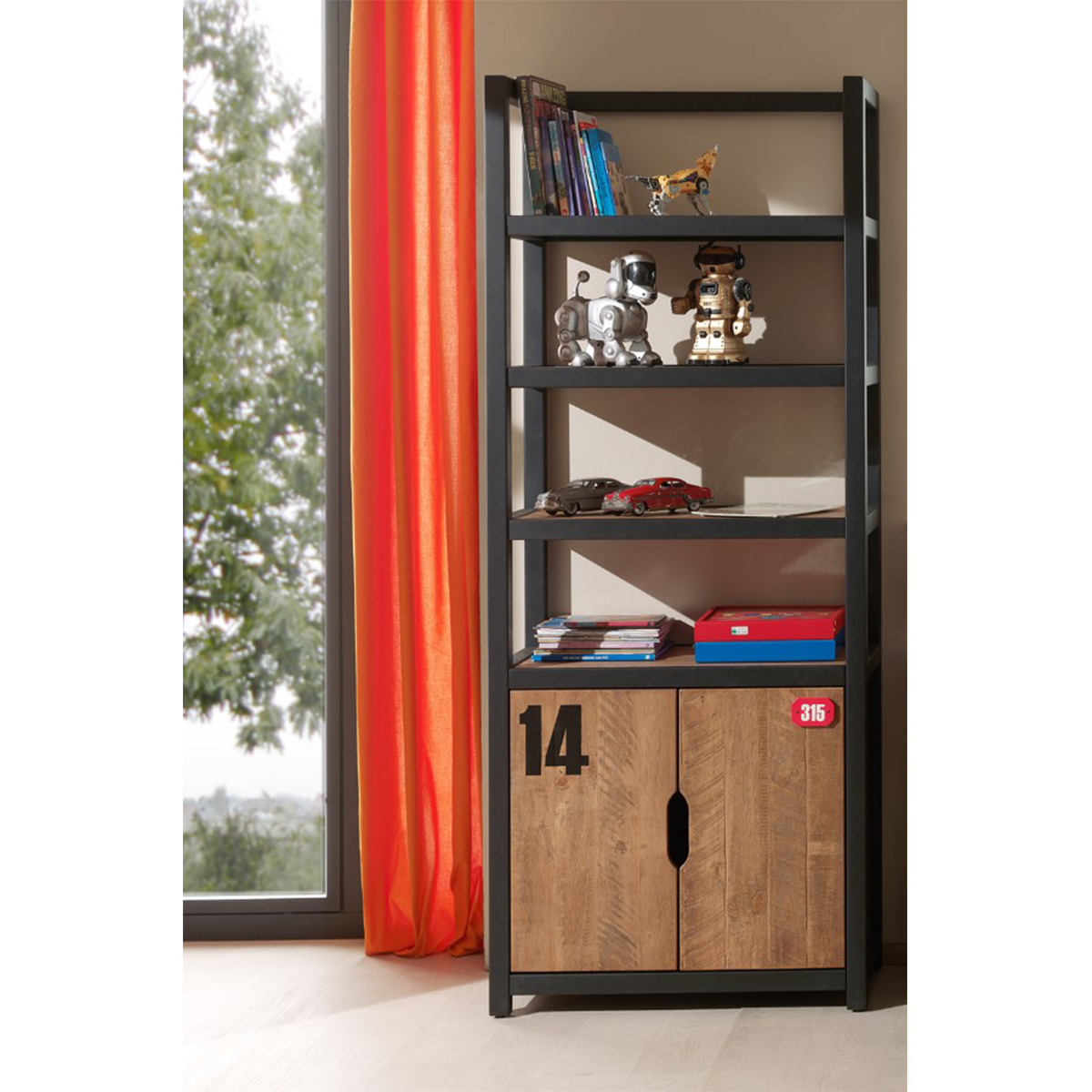 Bureau Ado 130 cm et Bibliothèque en Bois – Alex - Vipack