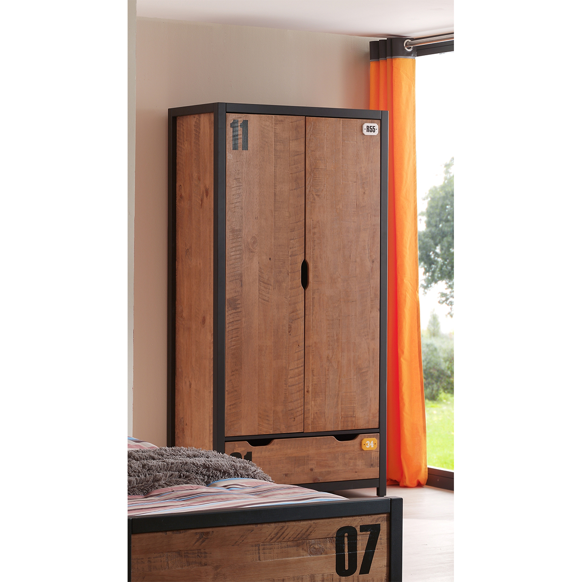 Chambre enfant Alex - avec armoire 148cm