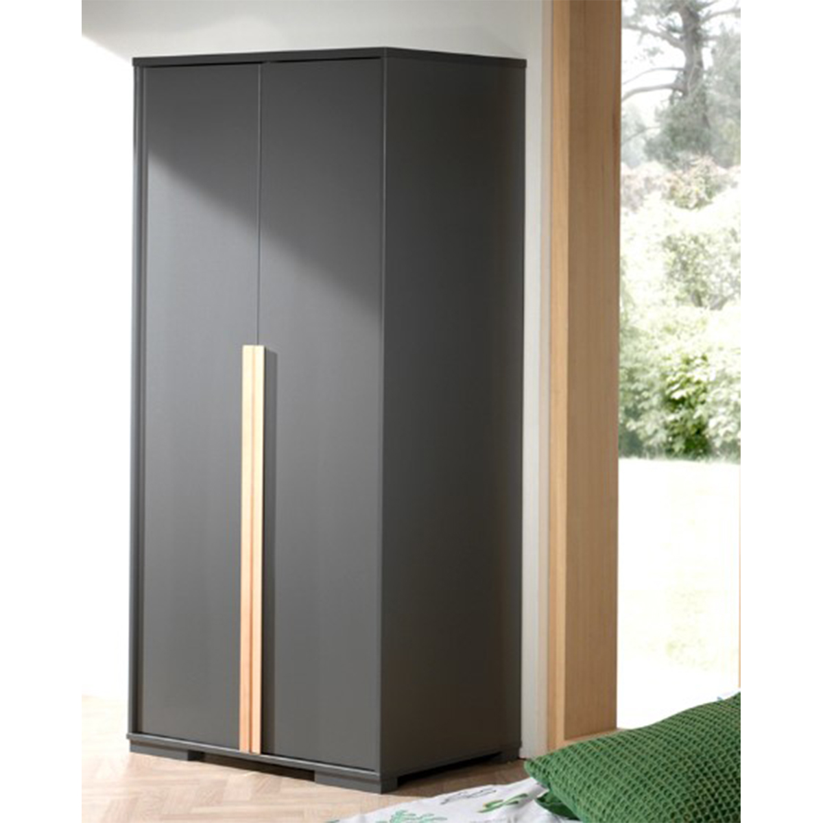 Armoire 2 portes Vipack London Anthracite Rangements/Armoire tendresse de bébé