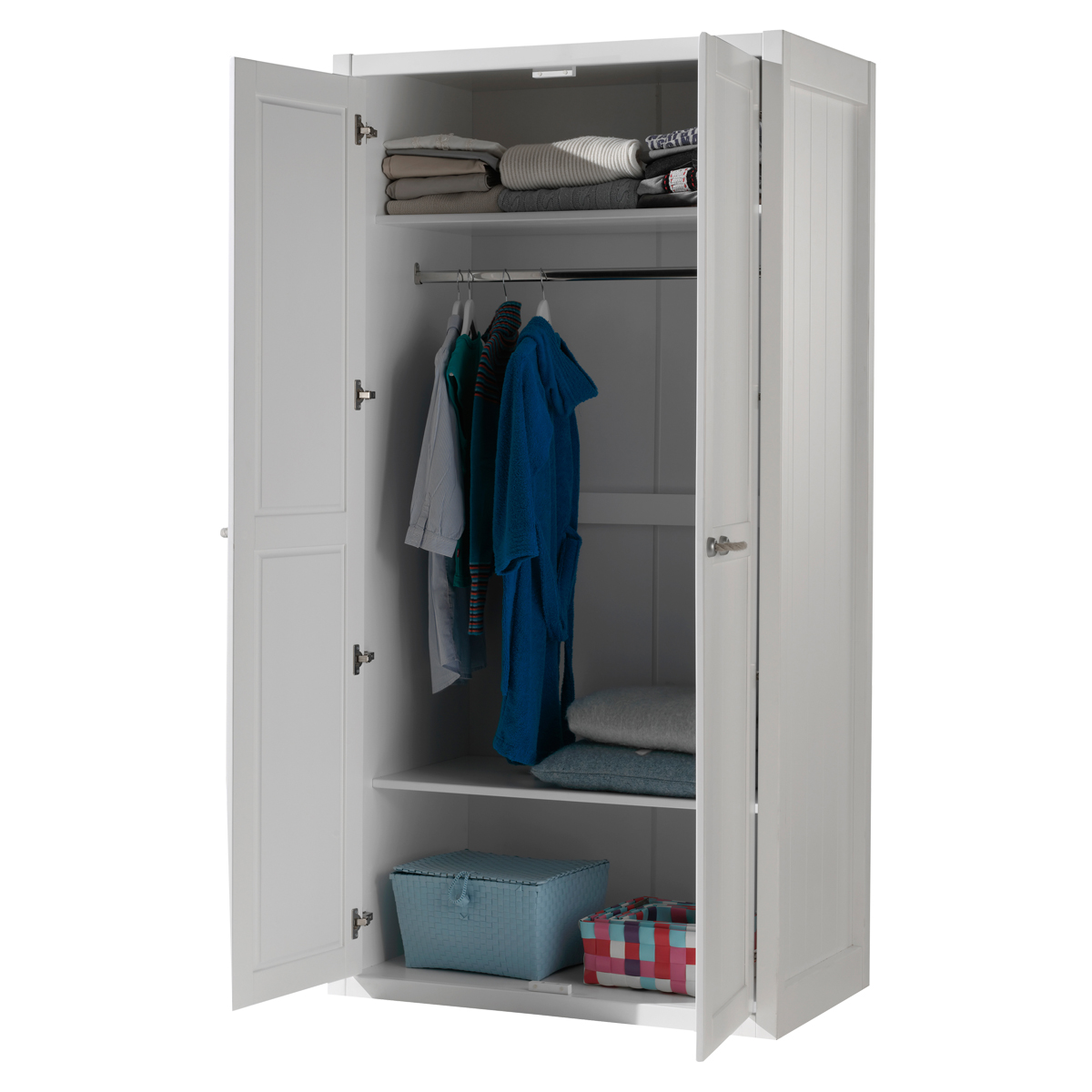 Armoire 2 portes Vipack Lewis Blanc Rangements/Armoire tendresse de bébé