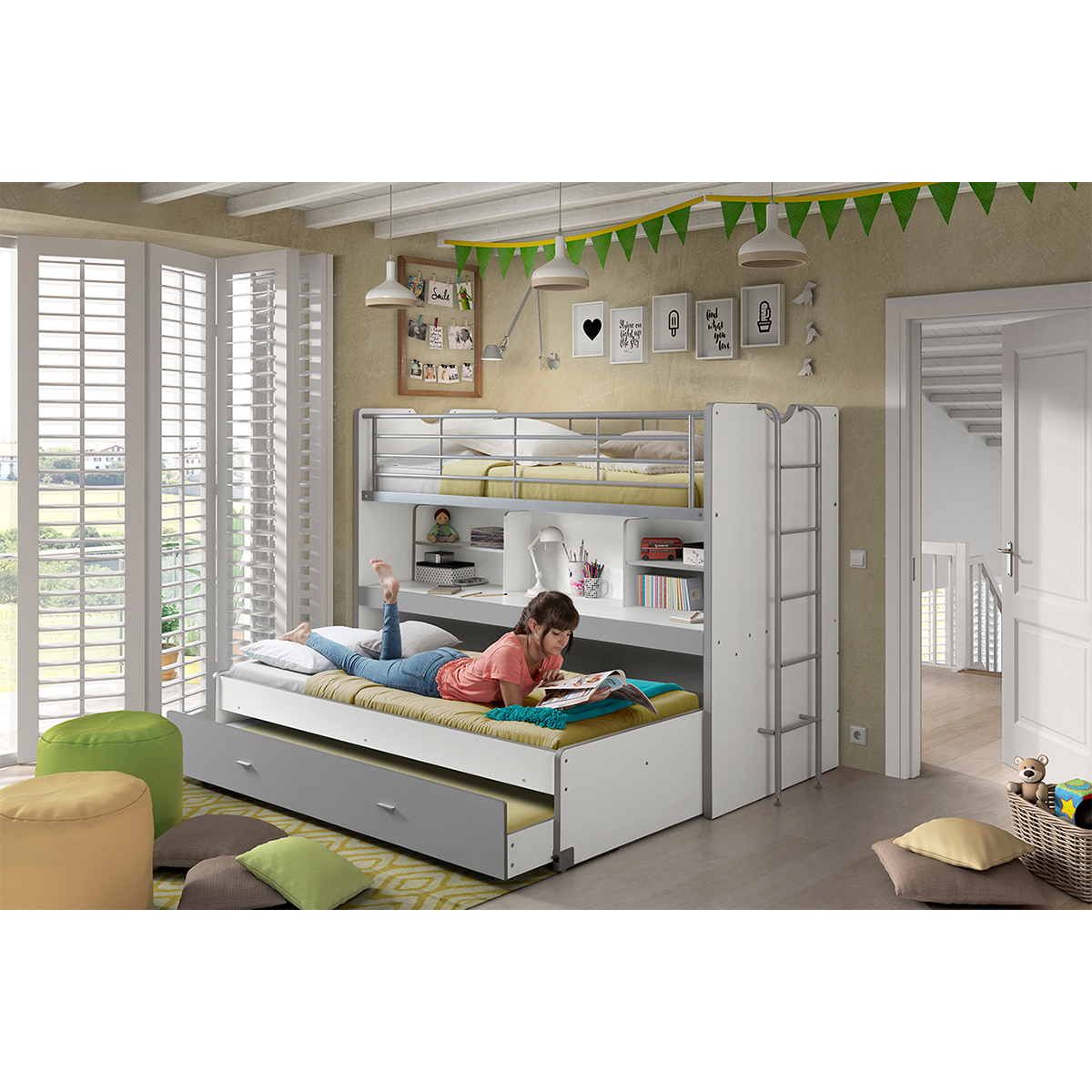 Vipack_bonny_lit_combiné_80_gris_ambiance_2