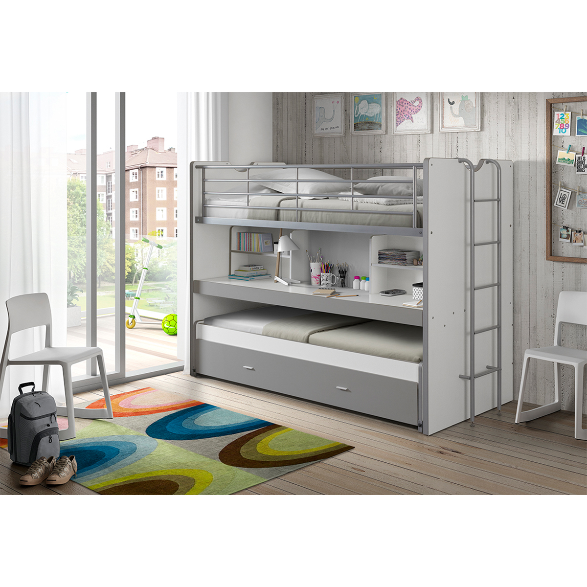 Vipack_bonny_lit_combiné_80_gris_ambiance